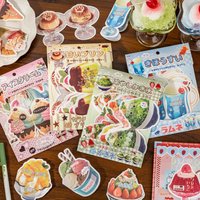 12Sheets For Scrapbooking DIY Sticky Note Collage Material Love Memo Hand Account Decoration For Office Stationery Box Desktop