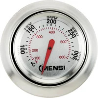 1pc Replacement BBQ Gauge Built-in Lid Thermometer for Weber Traveller Grills Charcoal Pit Wood Smoker Oven 150-600°F Bezel Kit