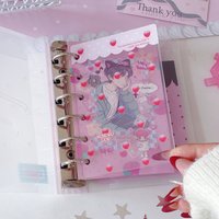 WAKAWAKA Strawberry Acrylic Divider Page M5 A7 A6per Cute Pink Decor Page for Scrapbooking DIY Craft Album Supply