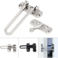 Door Bolt Home Anti-theft Room Door Bar Zinc Alloy Door Lock Latch for Home & Hotel Security Door Chain Lock U Swing Front Door