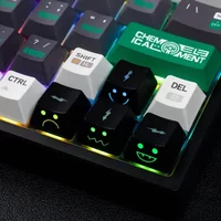 New Cute Emo Keycap Set WASD Arrow Broadside Lighting Key Cap for Mechanical Keyboard Compatible with MX Switch keyboard keycaps
