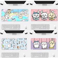 Cute Anime Chiikawas Mousepad HD Printing Computer Gamers Locking Edge Non-slip Mouse Pad XXL90x40cm Keyboard PC Desk Pad