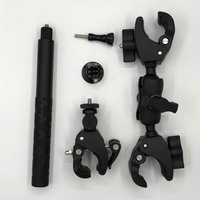 AliExpress NONE Motorcycle Bicycle Handlebar Base Mount Bracket Clip Insta360 X5/4/3 GoPro 12 11 DJI Action 3/4/ 5pro 1.2m Extended Selfie Stick