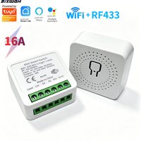 16A Tuya WiFi Smart Switch with RF 433MHz Remote Control Home Automation Compatible with Smart Life App And Alexa Voice Control