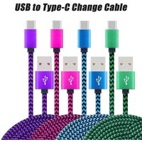 1M 2M 3M USB Type C Data Sync Cable Fast Charging Cable Type C Nylon Braided Charger For Xiaomi Huawei Realme Phone Accessories