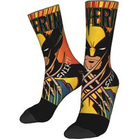 AliExpress Potdemiel X Men 97 Wolverine Claws Snikt Retro Socks Non-Slip Stockings Adults Men Breathable Cycling Socks Autumn Kawaii Design Socks