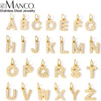 eManco Fashion Zircon Letter Pendant Women's DIY Necklace Jewelry Making 48-hour shipping
