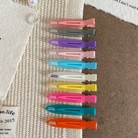 2pcs Colorful No Crease Side Bangs Hair Clips for Girls Summer Transparent Candy Color Hair Barrettes Headwear Accessories
