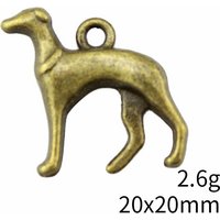 10pcs 20x20mm 2 Colors Antique Silver Color Antique Bronze Color Greyhound Charms Handmade Jewelry Making Accessories
