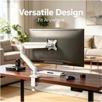 Gas Spring Single Monitor Arm Full Motion Universal Desk Mount Bracket for 13-32 Inch LED Screen Home Office