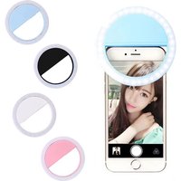 LED Selfie Ring Light Mobile Phone Lens Lamp Adjustable Live Brightness Portable Selfie Fill Ring Light For Phone Tablet Laptops