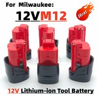 superior12V-4.0Ah cordless tool lithium battery, compatible with Milwaukee M12 XC 48-11-2410, 48-11-2420, 48-11-2411 12V series.