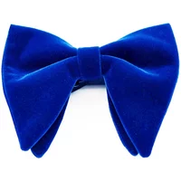 Men's Business Bow Tie Velvet Royal Blue Burgundy Double Deck Big Bowtie Fashion New Mens Wedding Horns Bowties Gifts for Men