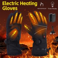 3Gear Men Heated Gloves Rechargeable Winter Thermal Gloves With Heating Motorcycle Touchscreen Electric Heating Gloves Ski Glove
