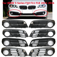 Pair Front Bumper Fog Light Chrome Grill Trim 51117342389 51117342390 51117331769 51117331770 For BMW F10 F11 520i 525d 528i