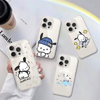Dog Cool P-PochaccoS Cute Phone Case Luxury Soft Transparent Case For IPhone 17 16 15 14 13 12 11 Pro Max Mini Bumper Cover Case