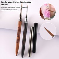 【xxx】Handle Triangular Petal Nail Brush Acrylic Nail Art Liner Brush Grid Stripes Flower Painting Drawing Pen DIY Manicure Tool