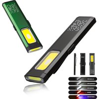 LED Hat Clip Flashlight USB-C Rechargeable 800LM Birght Torch Light- With Magnet, Portable Mini Flood Work Light/Pocket Lantern