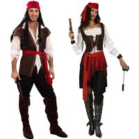 Captain Jack Sparrow Costume Adult Men Women Pirate Pirates of the Caribbean Cosplay Male Female Carnival Halloween Sexy Cosplay