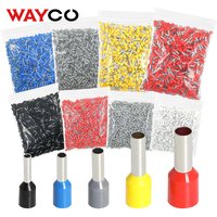 1000PCS Röhren-Crimp-Klemmen Elektrokabel Aderendhülsen Steckverbinder E0508 E7508 E1008 E1508 E2508 E4009 E6012 Ringhülse