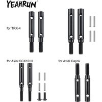 YEAHRUN 2Pcs Hard Steel Front Rear Portal Stub Axle Drive Gear Shaft for TRX-4 Axial AXI03004 Capra SCX10 III 1/10 RC Car Parts
