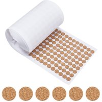 2000pcs 0.39 Inch Adhesive Cork Pads Flat Round Cork Dots Cork Disc Cork Mat for Cabinets and Table Top Items Non-Slip