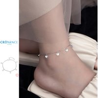 925 Sterling Silver Sexy Exquisite Five Heart Pendant Anklets Women Jewelry Birthday Gift Summer Beach Loves Bracelet Foot Chain