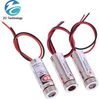 650nm 5mW Red Point Line Cross Laser Module Head Glass Lens Focusable Adjustable Laser Diode Head Industrial Diameter 12MM 5V