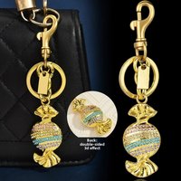 Double Sided 3D Candy Bag Charm Rhinestone Crystal Keychain Sparkling Purse Accessory Personalized Gifts for Y2K Festival Girls