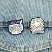 AuDHD Cute Cat Enamel Pins It's okay to have mixed feelings Brooches Badges Motivational Jewelry Gift for Friends