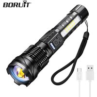 BORUiT 30W Wainlight NM1 LED puissante 2600mAh lampe de poche type-c Rechargeable Zoomable torche étanche Camping chasse lanterne