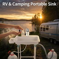 Outdoor Portable Sink with Stand Versatile Large Capacity Garden Washbasin for Camping Kitchen Backyard Activities