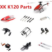 Wltoys XK K120 RC Helicopter Spare Parts Canopy Blade Motor Receiver Servo Landing Gear Tail Rotor Clip Connecting Rod Charger