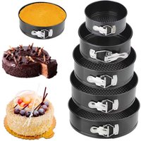 1Pcs Carbon Steel Baking Mould Non Stick with Removable Bottom Cake Baking Pan Leakproof 12/16/20/24/28cm Cake Mould