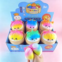 Kawaii Purple Unicorn Dumpling Squishy Giant Bao Bun Squeeze Fidget Anti Stress Anxiety Relief Office Desk Decor Gift Idea