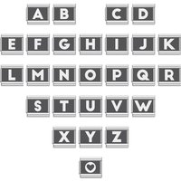 Fashion 2025 New Women 26 Letter Charm Italian Links Fit 9mm Bracelet Stainless Steel Jewelry DIY Making