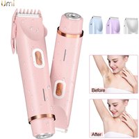 Electric Shaver for Women Electric Razor for Womens Bikini Legs Underarm Public Hairs Rechargeable Trimmer with Detachable Head