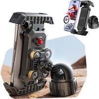 Anti-Shake Motorcycle Phone Mount 2026 – Handlebar Holder for iPhone/Samsung, Universal Fit for Bike & Scooter