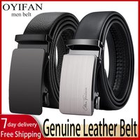 OYIFAN hommes ceinture en cuir véritable ceinture pour hommes alliage boucle cliquet ceintures hommes concepteur ceinture automatique ceintures