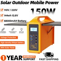 150W Portable Solar Power Station 220V 110V Power Supply Solar Generator Outdoor Backup Power LED With Solar Panel For Camping