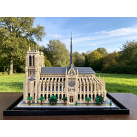 Nouveau modèle de blocs de construction MOC de la Cathédrale de Notre-Dame vue de la rue, ornement de décoration intérieure, cadeau de vacances