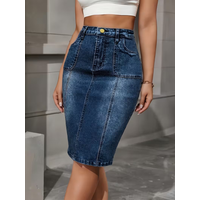 Women's Skirt Bodycon Pencil Slim Fit High Waist Versatile Spring Summer Casual Essential Outfit Daily Wear Style