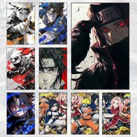 Anime Naruto Kakashi Naruto Sasuke Poster Decoration Anime Premium Japanese Hanging Painting