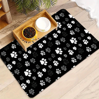 VIKAMA Cartoon Paw Print Pet Placemats Are Waterproof And Anti-Slip, And Cat And Dog Food Bowls Are Anti-Spill