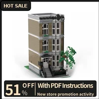 New 1226Pcs City Hot Street View Moc Modular Apartment Model Custom Puzzles Diy Creative Ideas Toys Birthday Christmas Gifts