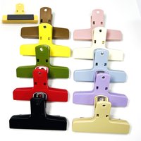 Cute Colorful Plastic File Ticket Magnet Clip Hand Account Storage Magnetic Absorber Long Tail Clip Office Paper Clip Photo Memo