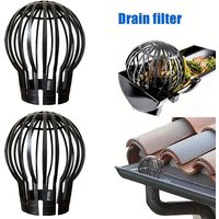 4PCS Gutter Strainer Drain Filter Guard Roof Downspout Guards Rain Sink Covers Floor Leaf Screen Home Drainage Cover Gutters