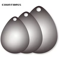 COUNTBASS 50pcs Size 0-6 Nickel Plating Steel Colorado Spinner Blades Smooth Finish For Spinnerbaits Fishing Lure Making Parts