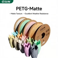 ESUN Matte PETG 2kg 3D-Druck-Filamente 1,75mm 1kg/Rolle Kostengünstiges Material mit Matter Oberfläche für Einsteiger im 3D-Druck, geeignet für den Außenbereich, schnelle Lieferung