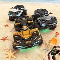 1:64 Scale Metal Remote Control Beach Motorcycle Toy with 3 Speed Realistic Sound Flashing Lights USB Rechargeable 2.4GHz